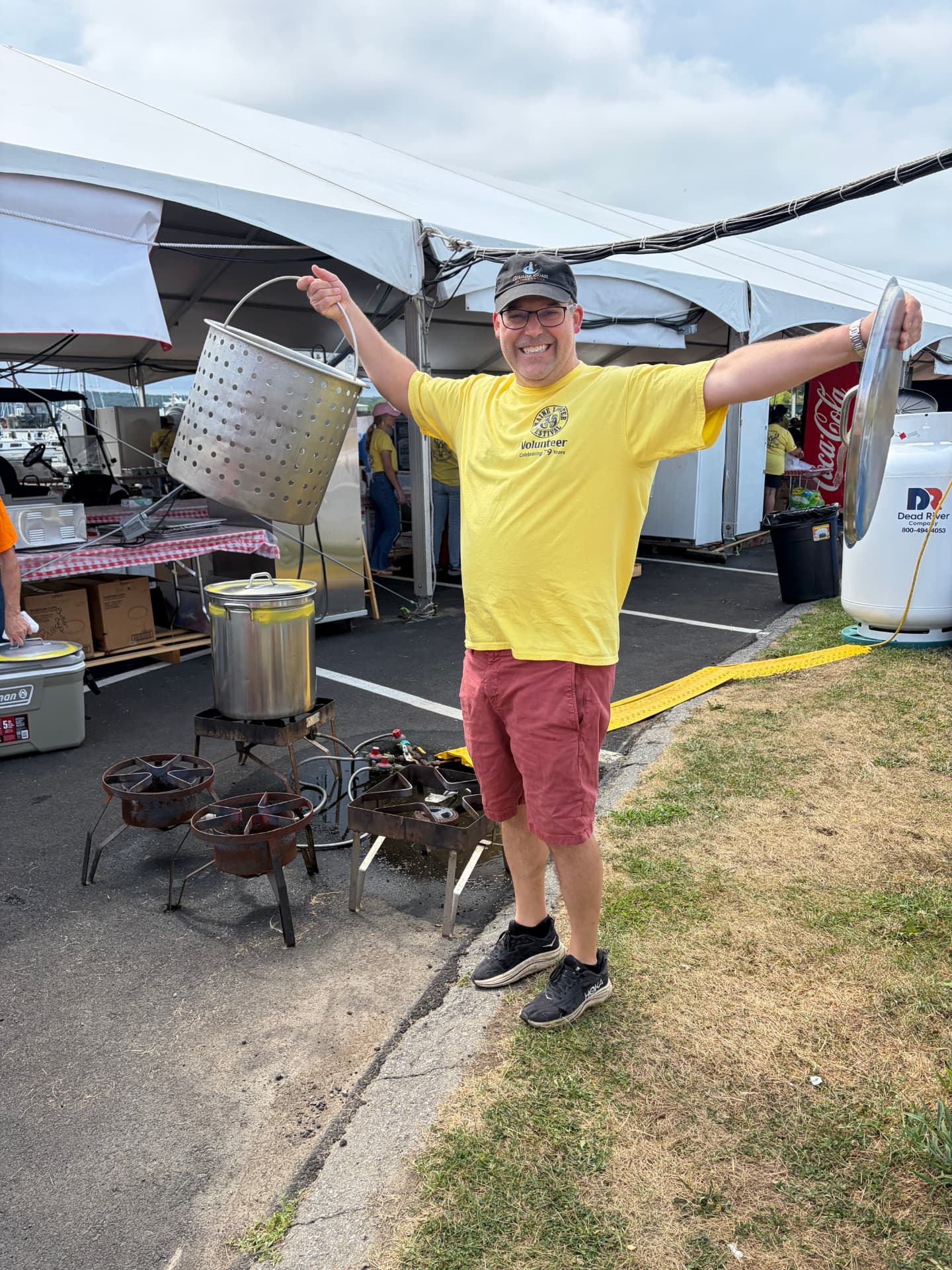 Granite Coast Orthodontics team member volunteering at the Maine Lobster Festival